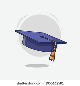 college graduation cap illustration design