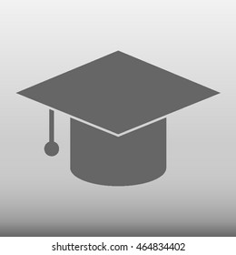 College Graduation Hat Vector Icon Illustration