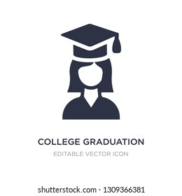college graduation icon on white background. Simple element illustration from Education concept. college graduation icon symbol design.