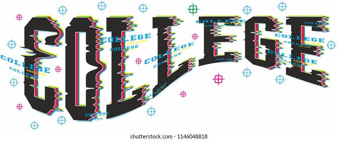 College graphic design vector art