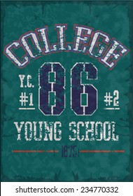 college graphics for t-shirt 