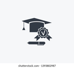 College icon isolated on clean background. College icon concept drawing icon in modern style. Vector illustration for your web mobile logo app UI design.