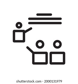 Icono universitario o logotipo vectorial ilustración del símbolo de signo aislado, ilustración vectorial con contorno negro de alta calidad.