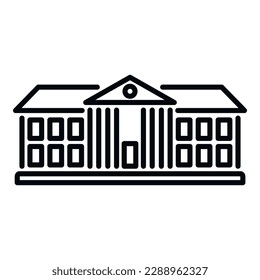 College icon outline vector. School education. Study life