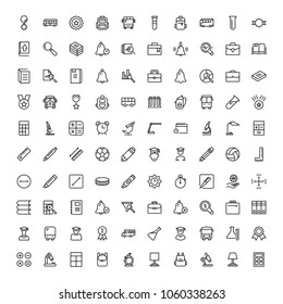 College icon set. Collection of high quality black outline logo for web site design and mobile apps. Vector illustration on a white background.