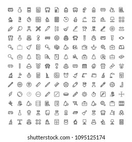 College icon set. Collection of high quality black outline logo for web site design and mobile apps. Vector illustration on a white background.