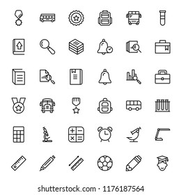 College icon set. Collection of high quality black outline logo for web site design and mobile apps. Vector illustration on a white background.