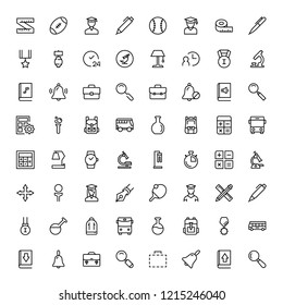 College icon set. Collection of high quality black outline logo for web site design and mobile apps. Vector illustration on a white background.