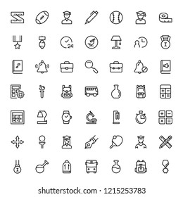 College icon set. Collection of high quality black outline logo for web site design and mobile apps. Vector illustration on a white background.