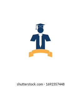 College icon and symbol vector template illustration