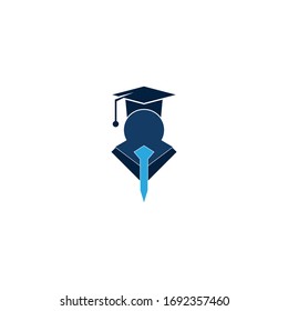 College icon and symbol vector template illustration