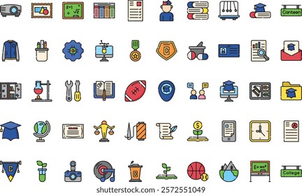 College icons High-Quality Vector Icons Collection with Editable Stroke. Ideal for Professional and Creative Projects.