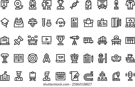 College icons High-Quality Vector Icons Collection with Editable Stroke. Ideal for Professional and Creative Projects.