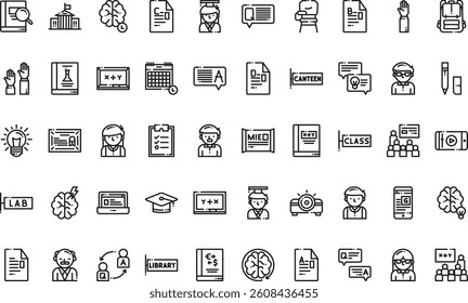 College icons High-Quality Vector Icons Collection with Editable Stroke. Ideal for Professional and Creative Projects