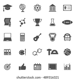 College icons on white background, stock vector