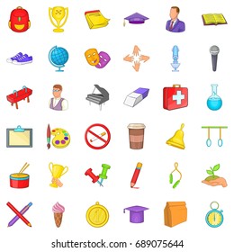 College icons set. Cartoon style of 36 college vector icons for web isolated on white background
