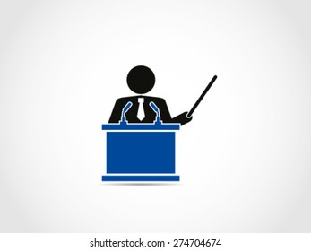 College Instructor Speaker Presentation Instruction Speech Podium
