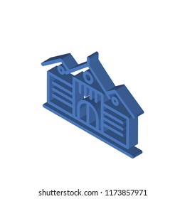 College isometric left top view 3D icon
