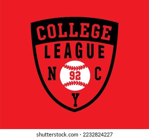 college leage badge. Vector illustration. Concept for shirt, logo, print, stamp, tee, patch. Vintage typography design 