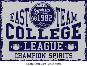 college league design, new york city t-shirt design