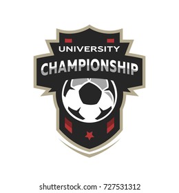 College league, soccer logo.