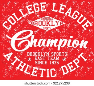 college league t-shirt design