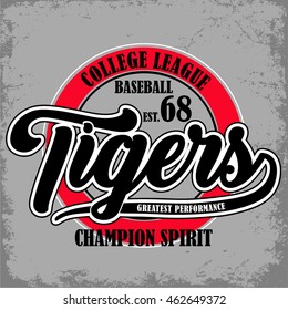 College League vector T-shirt design.