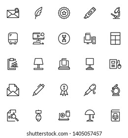 College line icon set. Collection of pixel perfect high quality black outline logo for web site design and mobile apps. College graduate vector illustration on a white background
