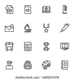 College line icon set. Collection of pixel perfect high quality black outline logo for web site design and mobile apps. College graduate vector illustration on a white background