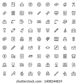 College line icon set. Collection of pixel perfect high quality black outline logo for web site design and mobile apps. College graduate vector illustration on a white background