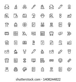 College line icon set. Collection of pixel perfect high quality black outline logo for web site design and mobile apps. College graduate vector illustration on a white background