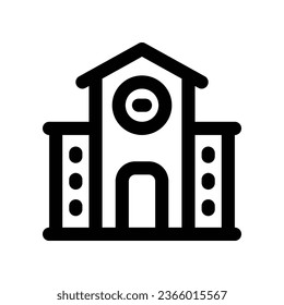 icono de línea de colegio. icono vector para tu sitio web, móvil, presentación y diseño de logotipo.
