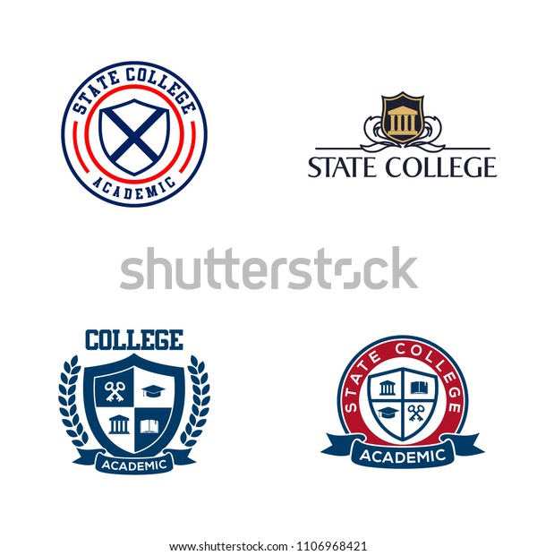 College Logo Design Stock Vector (Royalty Free) 1106968421