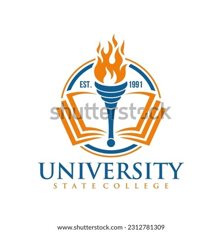 College logo design template. Vector illustration . University College Logo Badges Emblems Signs Stock Vector . College Campus Logo .
