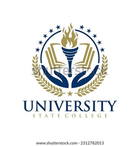 College logo design template. Vector illustration . University College Logo Badges Emblems Signs Stock Vector . College Campus Logo .
