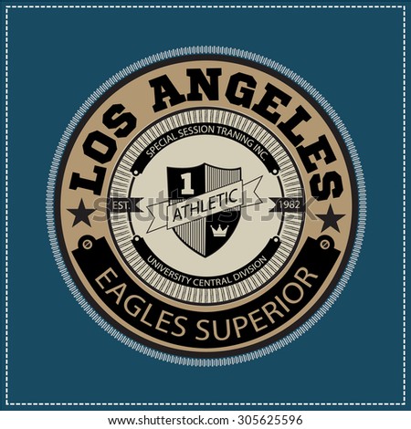 College Los angeles varsity division sport baseball america typography, t-shirt graphics. White color version. Very easy to use for apparel.
