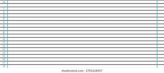 college medium ruled paper background for student.vector Eps10
