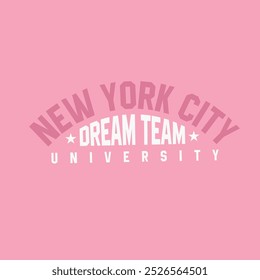 
College New York slogan typography for t-shirt. Varsity slogan printed t-shirt. Vintage graphics. Vector illustration college.