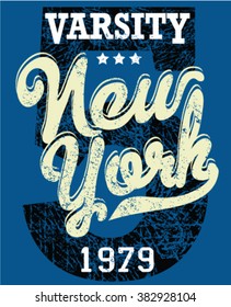 College New York typography, t-shirt graphics, vectors