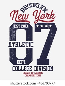 Tipografía de la Universidad de Nueva York, gráficos de camisetas.