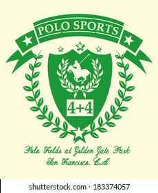 college polo player vector art