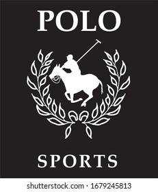 college polo sports graphic design vector art