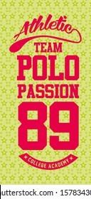 college polo sports vector art