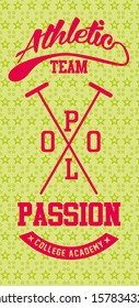 college polo sports vector art