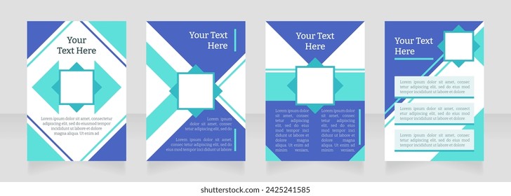 College presentation blank brochure layout design. Provide opportunity. Vertical poster template set with empty copy space for text. Premade corporate reports collection. Editable flyer paper pages