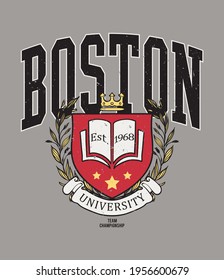 College Print For Sweatshirt, T-shirt Print And Other Uses.