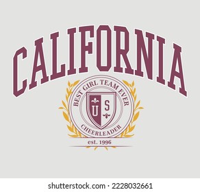 College Print for sweatshirt, t-shirt print and other uses.