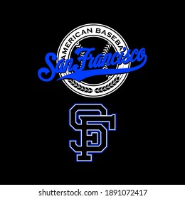 College San Francisco typography, t-shirt graphics, vectors