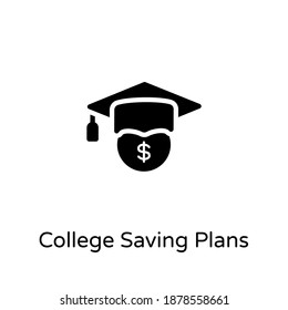 College Saving Plans icon in vector. Logotype