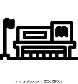 College School Building Logo Illustration Vector Icon
